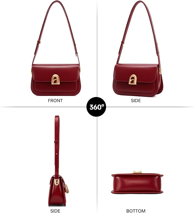 LAFESTIN Genuine Leather Shoulder Bag for Women with Adjustable Strap, Crossbody Purses For Women, Designer Inspire Handbags - Image 5