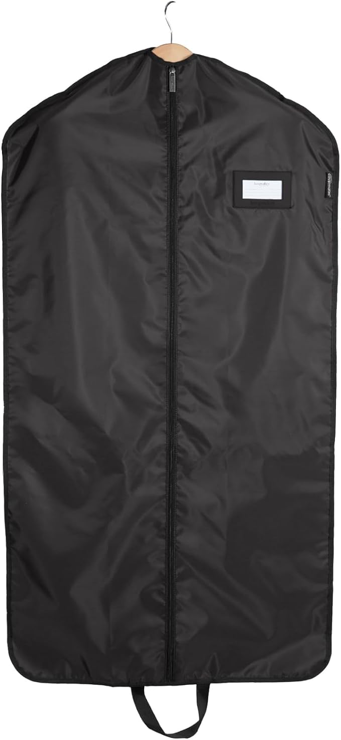 Covermates Keepsakes Garment Bag Set for Closet Storage and Travel – Breathable Suit and Dress Bags with ID Window and Carrying Handles – Heavy-Duty Hanging Wardrobe Protection Set, Black by Covermates
