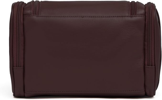 Leatherology Brown Small Hanging Toiletry Kit – Compact Leather Travel Organizer with Interior Zip Pockets, Mesh Pouches & Hanger | Full-Grain Leather Toiletry Bag for Men & Women - Image 4