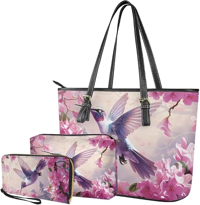Women Purse Handbags Wallet Sets Leather Shoulder Tote Bag for Women,Top Handle Purse with Wrist Wallet Bag - Image 5
