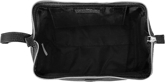 KomalC Premium Buffalo Leather Toiletry Bag for Men & Women With Water resistant Lining, Grooming Travel Pouch, Unisex Wash Bag for Toiletries, Gifts for Men and Women - Image 6