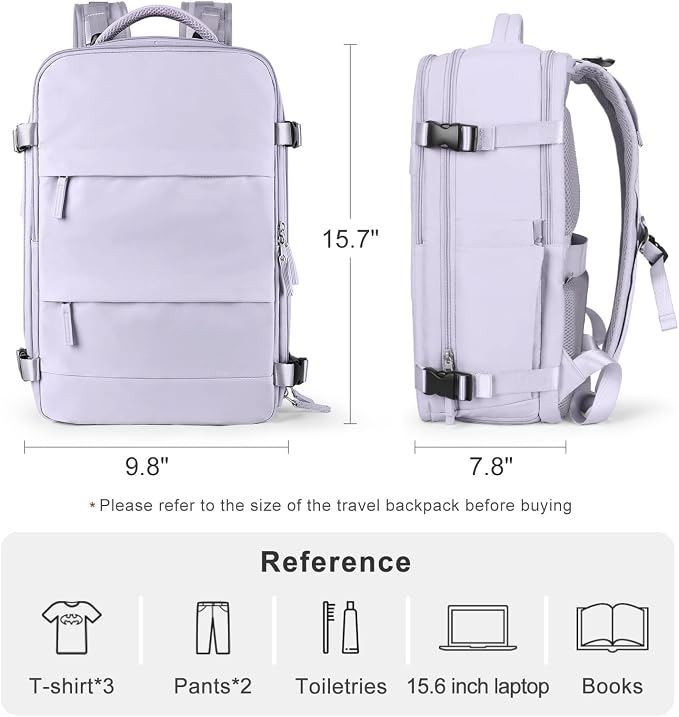 coofay Travel Backpack Carry on Flight Approved Mochila De Viaje Personal Item Travel Bag Large Backpack for Travel Backpacks for Men Women Carry on Backpack for Airplanes 18x14x8 Inches Travel Bag - Image 3