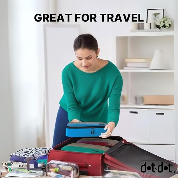 Large Packing Cubes for Travel - 5pc Packing Cubes for Suitcases - Lightweight Luggage Organizer Bags (Non-Compression) - Image 9