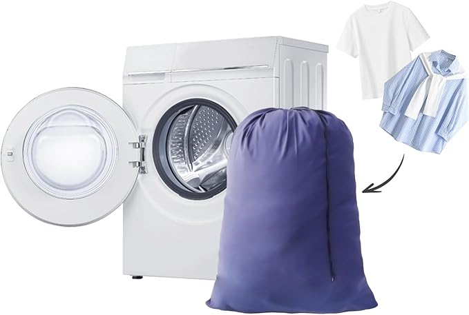 Extra Large Laundry Bag 30"x40" – 12 Pack Blue Drawstring Bags for College, Dorm, Family & Apartment – Heavy Duty Dirty Clothes Storage Set - Image 4