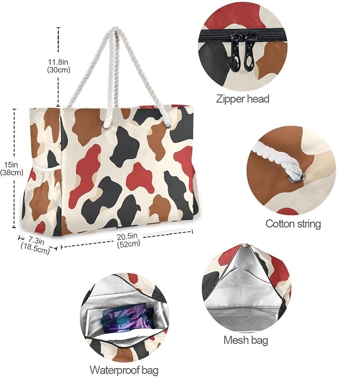 senya Large Beach Bags Totes Swim Canvas Tote Shoulder Bag Water Resistant Bags for Gym Travel Daily - Image 5