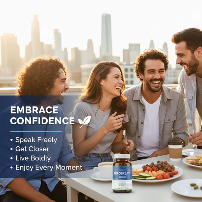 7-in-1 bad breath solution丨Zero Breath 7-in-1 Body Deodorizing Supplement,Bad Breath Capsules Eliminate Bad Breath at it's Source & Feel Confident in Every Conversation