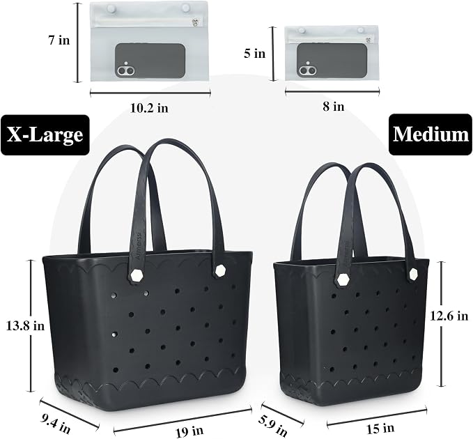 Rubber Beach Bag Waterproof Durable Large Tote Bag for Beach Sports Pool Swim Travel EVA Tote - Image 3