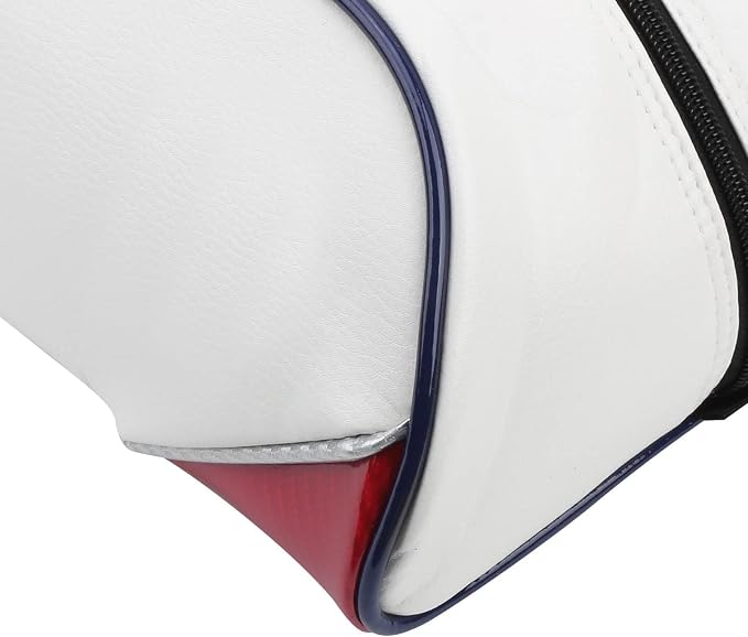 Golf Shoe Bag for Men & Women, PU Leather Travel Shoes Carrier Bag, Dustproof and Lightweight Outdoor Golf Accessories Storage for Sport Shoes, Socks, Tees & Balls(White) - Image 9