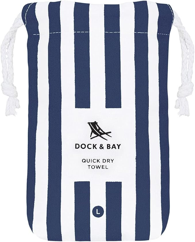 Dock & Bay Beach Towel - Quick Dry, Sand Free - Compact, Lightweight - 100% Recycled - Includes Bag - Cabana - Whitsunday Blue - Large (160x90cm, 63x35) - Image 7