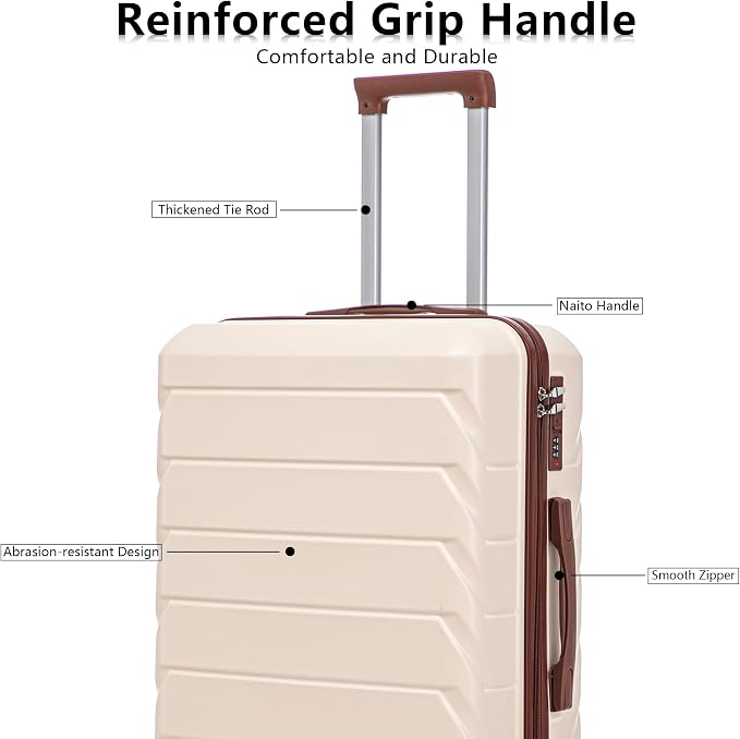 Luggage Sets 3 Pcs Suitcase set, ABS Hardside Suit case with Spinner Wheels Lightweight - Image 5
