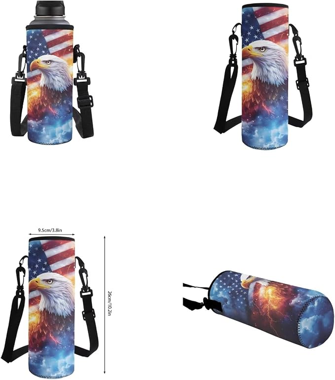 White Eagle Boys Backpack with Lunch Box Usa Flag Primary Schoolbags with Thermal Lunch Box Pencil Holder Cool Shoulder Laptop Daypack Cute School Supplies Set for Teens - Image 6