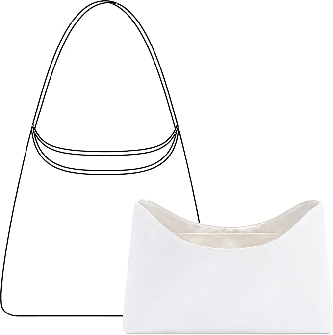 Tote Bag Organizer Insert for G Hobo Bag Handbag,Custom Fit Inside Premium Lightweight Water Resistant Purse Insert with Zipper(Craie) by FANJIProject