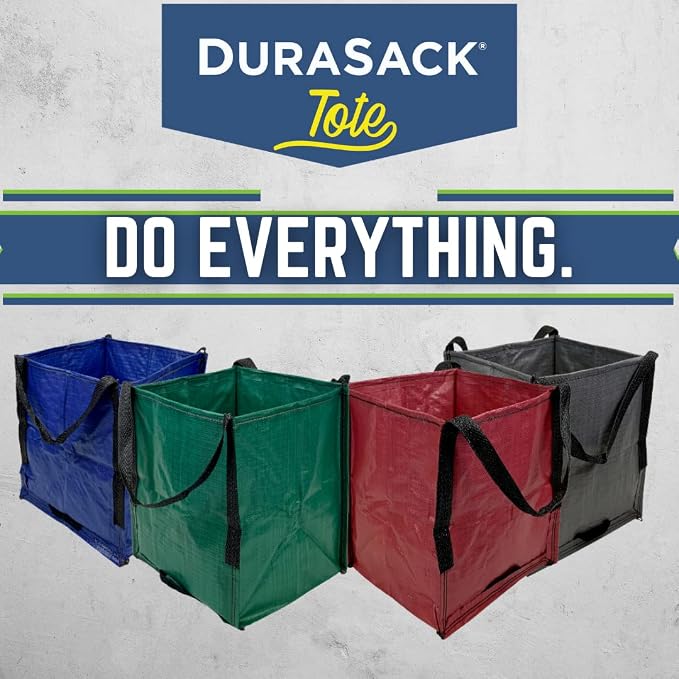 DURASACK Heavy Duty Storage Tote Bag 22-Gallon, Multicolored, Pack of 4 | Rugged Woven Polypropylene Moving Bag, Reusable Self-Standing Design, Holds up to 500 Pounds - Image 8