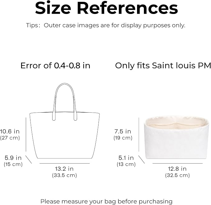 Lightweight Purse Organizer Compatible with Saint Louis PM | Handcrafted DuPont™ Tyvek®,Handbag Organizer Insert,1:1 Custom Fit,Craie,Designed for Minimalists, Office & Daily Commute - Image 2