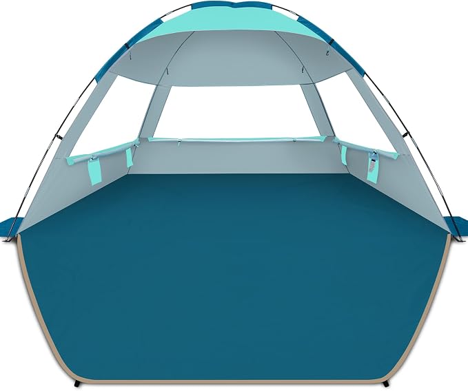 COMMOUDS Beach Tent Sun Shelter for 3/4/6/8 Person, UPF 50+ UV Protection Beach Shade Canopy Tent, Lightweight, Easy Set Up and Carry by COMMOUDS