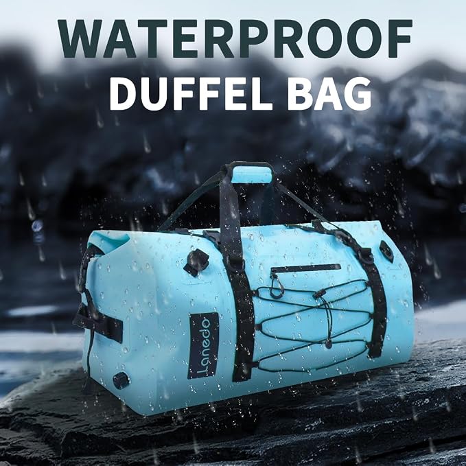 80L Dry Bag Large Waterproof Bag Roll-Top Heavy Duty Fishing Duffel Bag with Durable Straps & Handles for Kayaking Paddle boarding Boating Rafting Fishing - Image 2