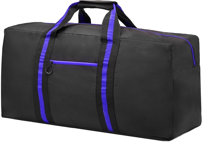 100L Large Duffle Bag for Travel 31.1” Diffle Bag - Overnight Weekender Camping, Storage for Men Women, Blue by HOME