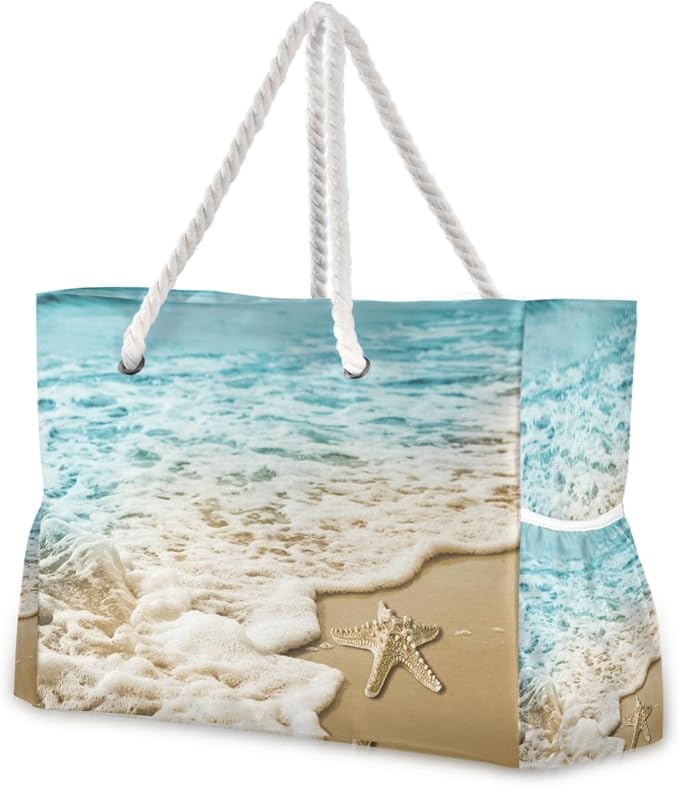 senya Large Beach Bags Totes Swim Canvas Tote Shoulder Bag Water Resistant Bags for Gym Travel Daily by senya