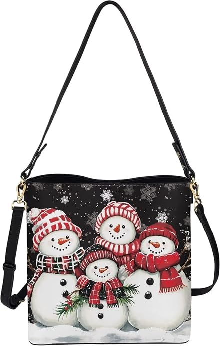 HUGS IDEA Boho Bags for Women Leather Handbag Shoulder Bucket Crossbody Purse - Image 4