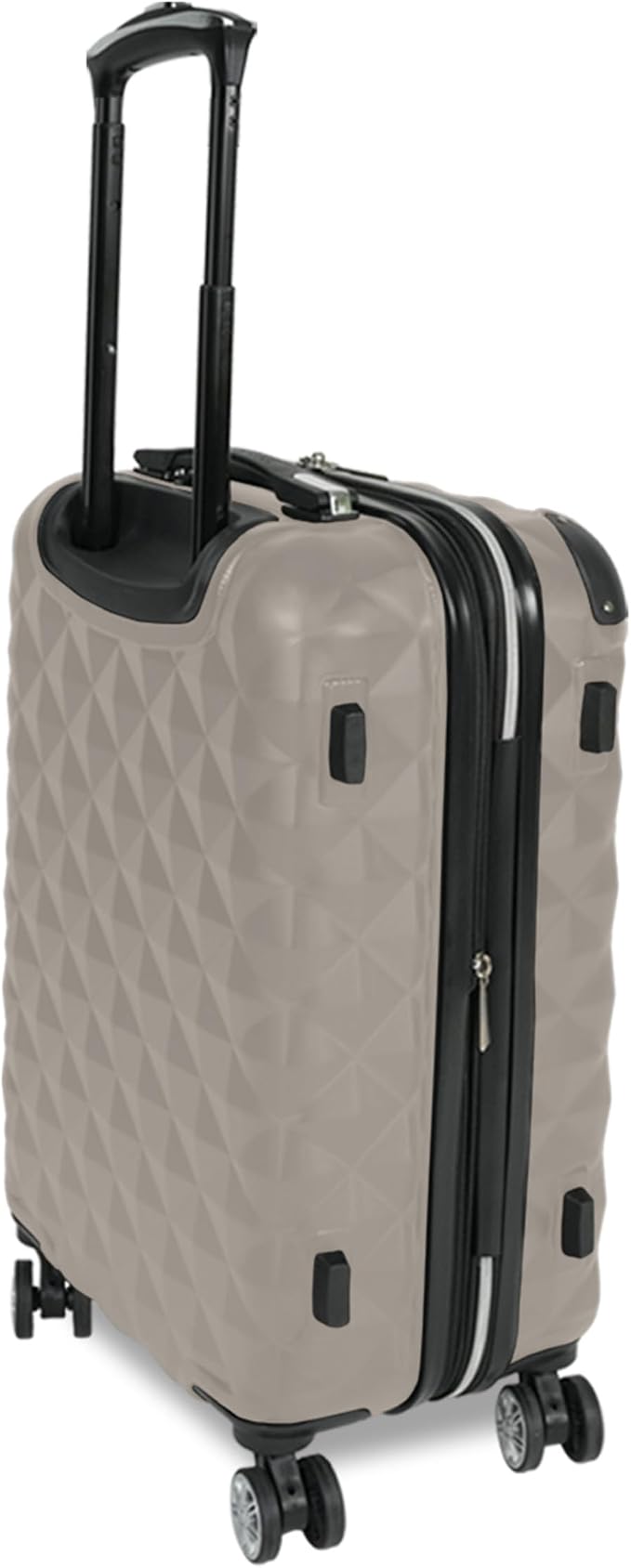 Kenneth Cole REACTION Diamond Tower Collection Lightweight Hardside Expandable 8-Wheel Spinner Travel Luggage, Rye, 28-Inch Checked - Image 4