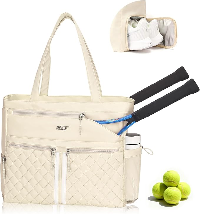 Tennis Bags for Women, Tennis Bag Holds 2 Rackets, Gym Bags with Ventilated Shoe Compartment, Suitable for Pickleball Tennis Badminton by NSTfashionbag