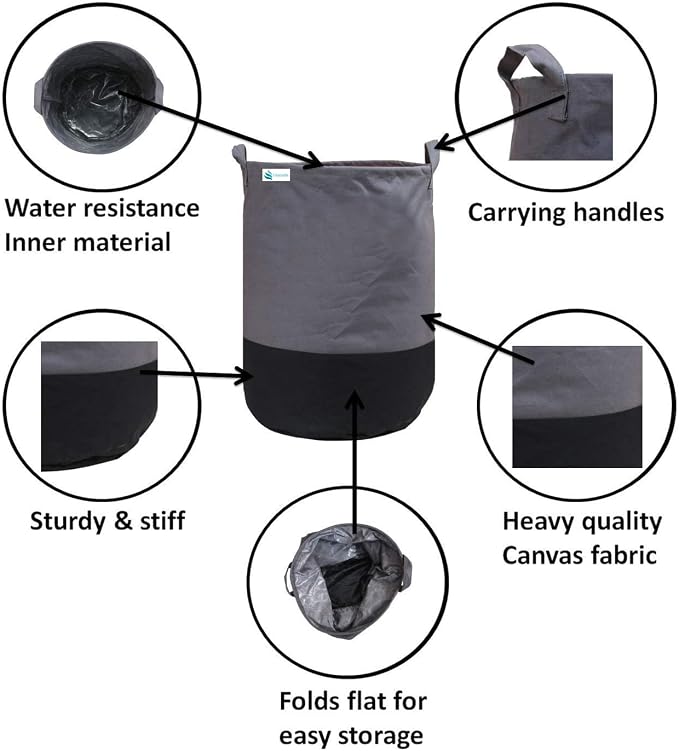 Laundry Bag 45 L Durable and Collapsible Laundry storage Bag with Handles Clothes & Toys Storage Foldable Laundry Bag for Dirty Clothes Combo Pack of 2 Pc Multicolor & Grey-Black (1-1) - Image 7