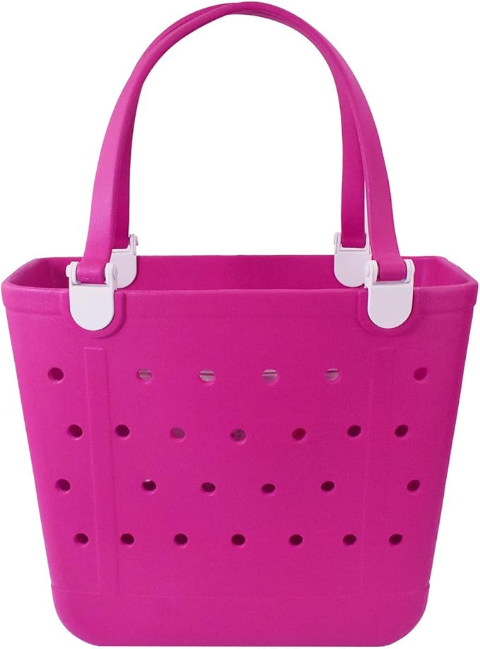 Lightweight Extra large Rubber Beach Bag Small mini Tote Bag for Gym Waterproof medium Open Handbag for Pool Sports by Addoklm