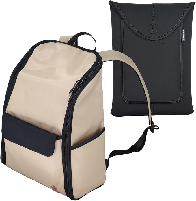 Travel Laptop Backpack Large Hanging Toiletry Organizer Water-Repellent Hygiene Bag (Khaki+) by Unknown