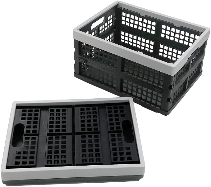 16-Liter Collapsible Storage Crates/Stackable Storage Container Basket, Set of 2 by Doryh