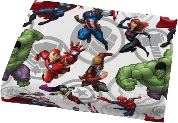 Jay Franco Kids Sheet Set with Fitted, Flat Sheets & Pillow Cover - Ultra-Soft Bedding with Pillowcase for Room Decor, Multi - Avengers, 4 Piece Full - Image 3