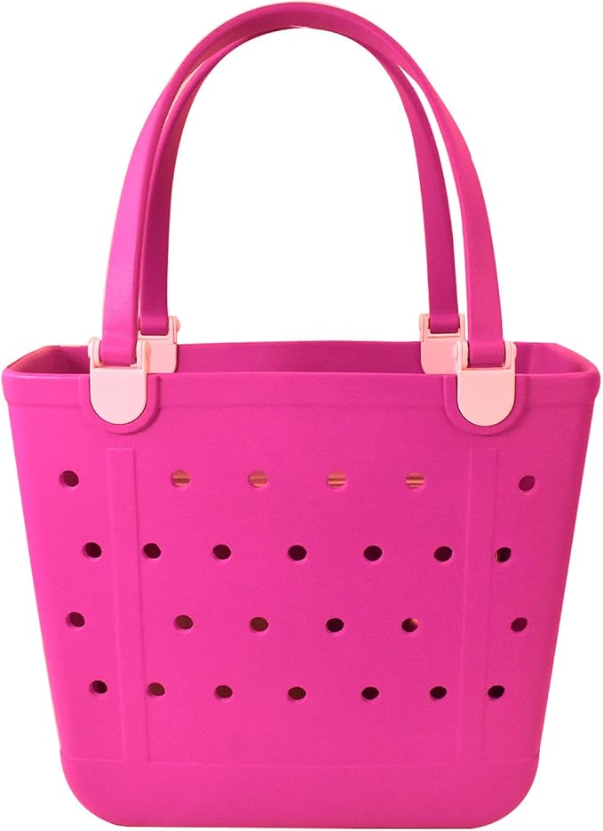 Rubber Beach Bag for Women, Waterproof Travel Tote Bags for Beach | Waterproof Sand-proof Tote Bags with Zipper Pocket, Durable Lightweigh Tote Bag for Outdoor by Unknown