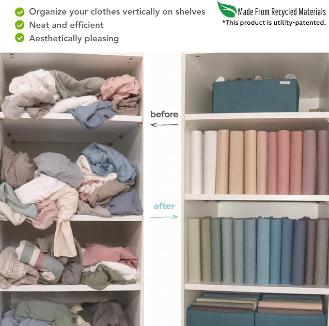 7 Pcs PLIIO Medium Filers, Foldable Clothes Organizer, Space-Saving Closet and Suitcase solution, Wrinkle-Free Storage Solution for Home and Travel, Wardrobe Organizer and Clothes Folder - Image 5