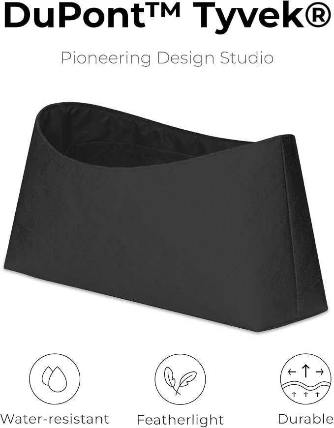 Handbag Organizer Insert for LV Carryall BB, Custom Fit Inside Premium Matte Black Lightweight WaterResistant Purse Insert with Cup Holder Accessories - Image 4