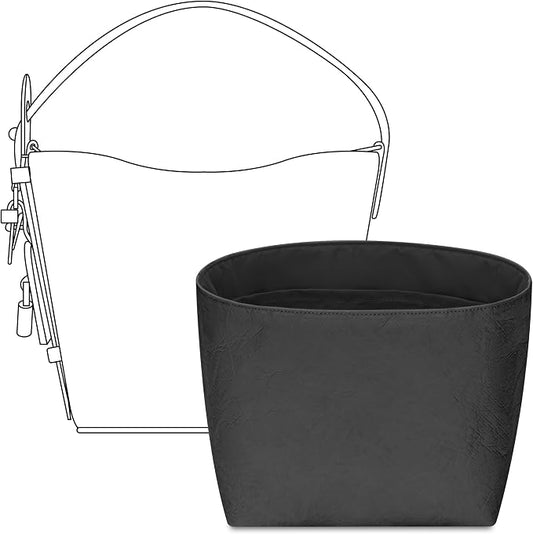 Purse Organizer Insert Compatible with LV All In BB | Handcrafted DuPont™ Tyvek®, Precision 1:1 Custom Fit, Matte Black w/ Zipper, Keep Bag Clean & Protected for Travel & Commute by FANJIProject