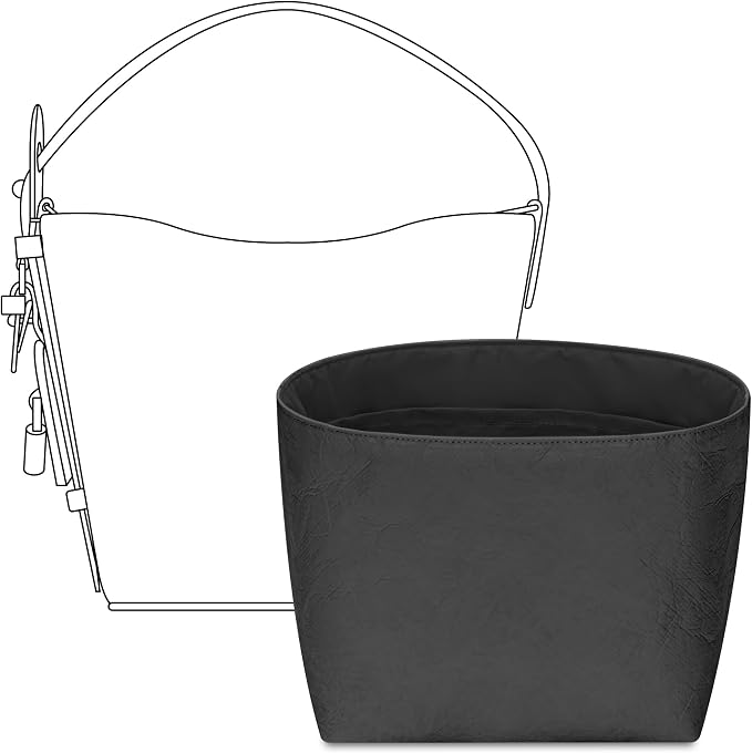 Purse Organizer Insert Compatible with LV All In BB | Handcrafted DuPont™ Tyvek®, Precision 1:1 Custom Fit, Matte Black, Keep Bag Clean & Protected for Travel & Commute by FANJIProject