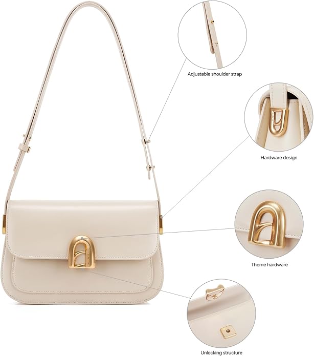 LAFESTIN Genuine Leather Shoulder Bag for Women with Adjustable Strap, Crossbody Purses For Women, Designer Inspire Handbags - Image 5
