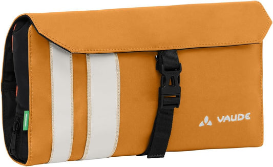 VAUDE Socotra Hanging Toiletry Bag for Men & Women, 2 Zip Compartments, Integrated Mirror, Toothbrush Holder - Ideal for Travel, Silt Brown by VAUDE+