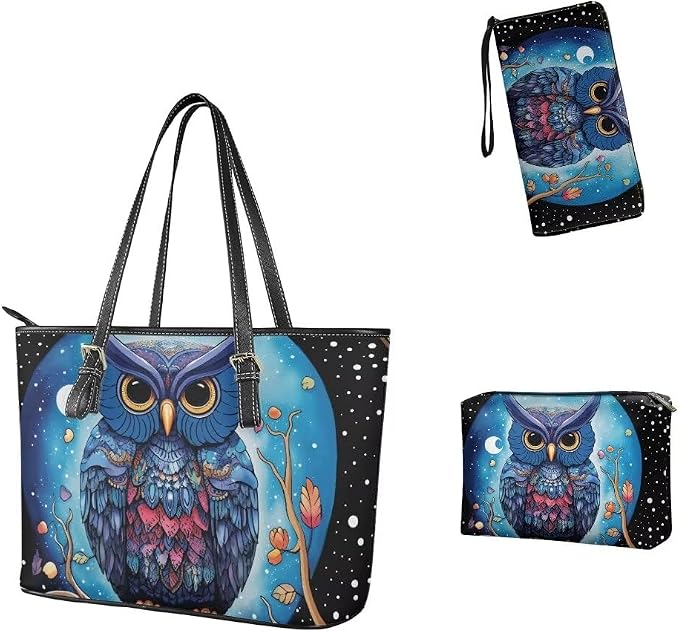 Women Purse Handbags Wallet Sets Leather Shoulder Tote Bag for Women,Top Handle Purse with Wrist Wallet Bag - Image 4