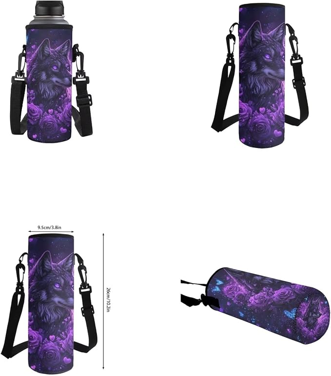 Black Wolf Girls Backpack with Lunch Box Large Capacity Kids Bookbag with Pencil Case Adjustable Lightweight School Bag for Kindergarten, Elementary & Middle School - Image 6