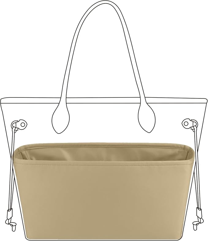 DGAZ Purse Organizer Insert Fits Neverfullbag BB/PM/MM/GM，Silk Bag Organizer，Luxury Handbag & Tote Shaper(S2 trench,BB) by DGAZ
