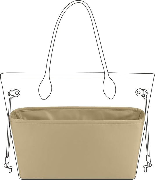 DGAZ Purse Organizer Insert Fits Neverfullbag Mini/PM/MM/GM，Silk Bag Organizer，Luxury Handbag & Tote Shaper（MM, S2 trench） by DGAZ