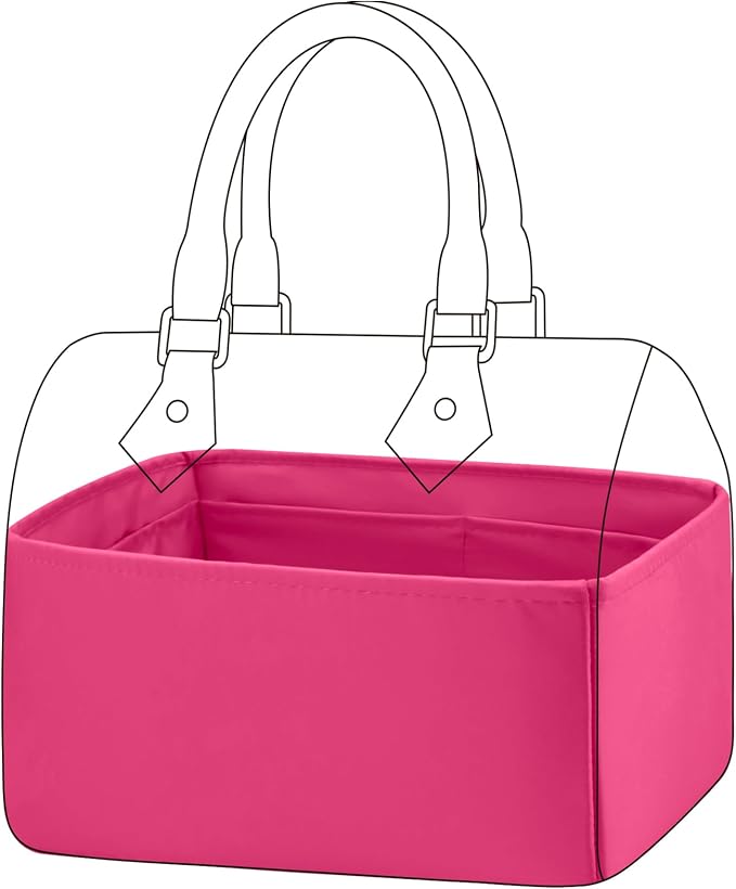 DGAZ Silk Purse Organizer Insert Fits LV Speedy 16/20/25/30/35/40/45 bags，Silky Smooth Bag Organizer，Luxury Handbag & Tote Shaper(Rose pourpre,SP40) by DGAZ