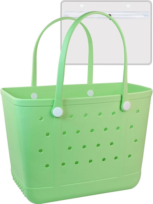 Beach Tote Bag for Women, Rubber Beach Bag Waterproof Sandproof, Extra Large EVA Tote Bag Boat Bag by Uwyriwooq
