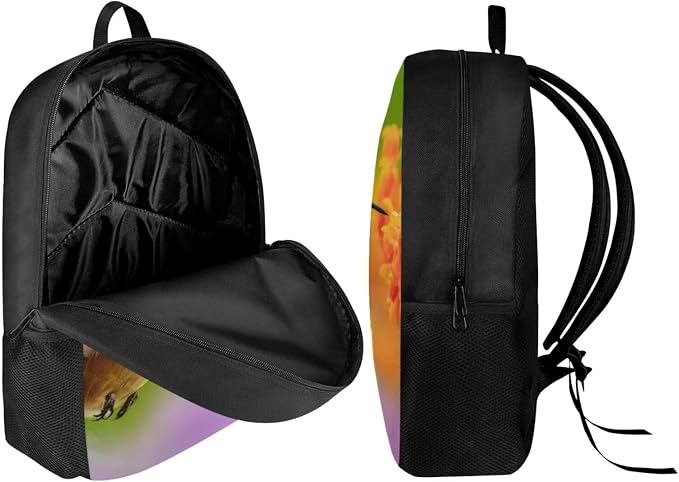 Girls Boys School Backpack with Lunch Box Pencil Case Comfy Padded Lightweight Hummingbird Backpack Set Kids Cute Bookbag Insulated Lunch Bag Student Large Capacity Daypack 17 Inch - Image 3