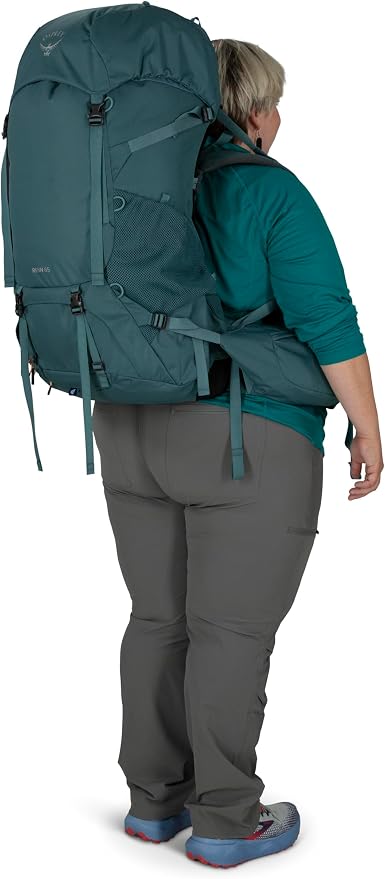 Osprey Renn 65L Women's Backpacking Backpack, Cascade Blue/Melon Orange, Extended Fit - Image 8