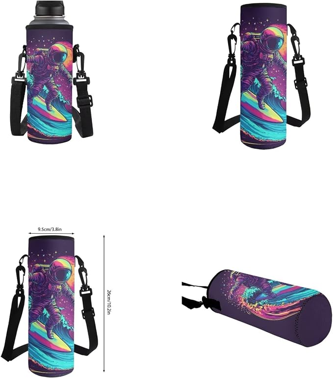 Purple Astronaut Middle School Backpack for Boys with Lunch Box Lightweight Fashion Daypack with Water Bottle Sleeve and Pencil Case Back to School Gifts for Students - Image 6