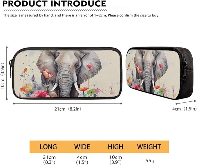 Backpack Set for Student Retro Floral Elephant Print Schoolbag Large Capacity Bookbag Lunch Kits Pencil Case 17 Inch Travel Laptop Backpacks Rucksack Fashion Daypack for Outdoor - Image 5