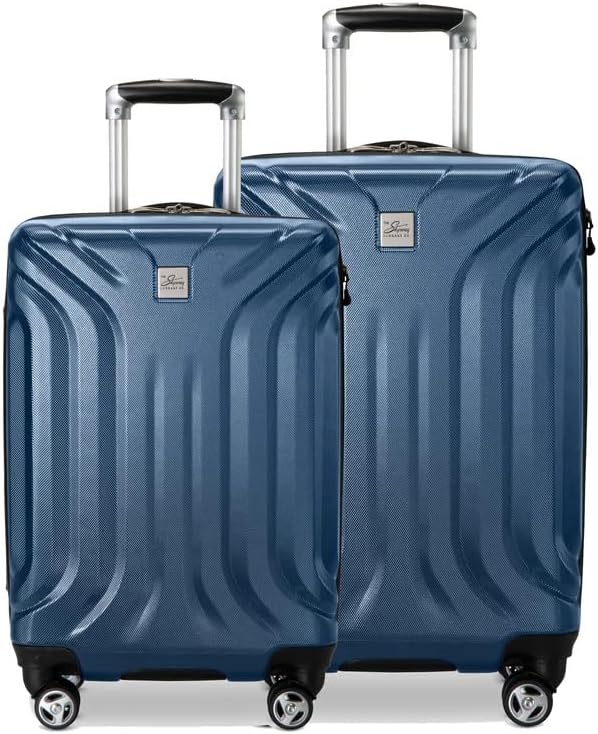 Skyway Nimbus 4.0 Expandable, Durable Hardside, 4 Wheel Spinner, Lightweight Suitcase, Unisex, Stylish, Maritime Blue, 2-Piece Luggage Set, (24" & 28") by SkywayLuggage