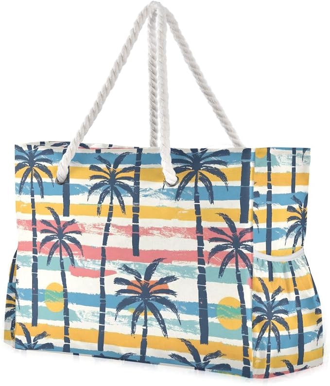 senya Large Beach Bags Totes Swim Canvas Tote Shoulder Bag Water Resistant Bags for Gym Travel Daily by senya