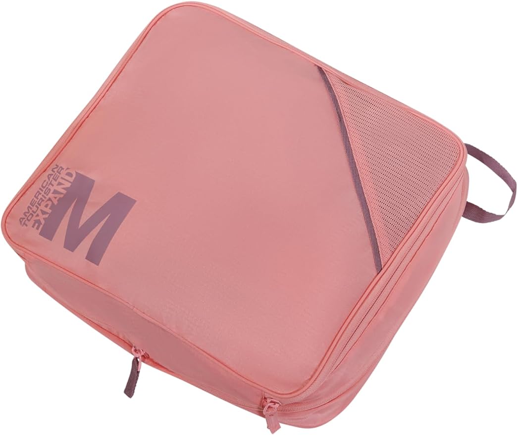 American Tourister Packing Cube Set of 3 - Suitcase Organiser for Holiday, Luggage Organiser for Suitcases, Hand Luggage and Backpack, Purple/Pink - Image 5
